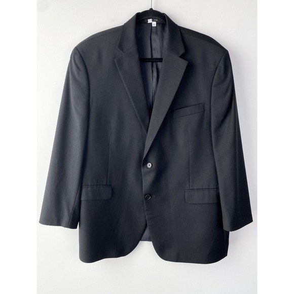 Lauren Ralph Lauren Mens 100% Wool Two Button Blazer 44S Black Sports Coat Event
